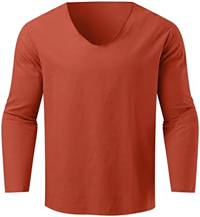 2023. Nova muška solidna dugačka majica s platnenom košuljom pamuk ležerna ljetna modna košulja labava ležerna gornja bluza dan