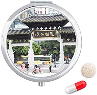 Kineska tradicionalna arhitektura fotografija kutija za tablete džepna kutija za pohranu lijekova spremnik za doziranje