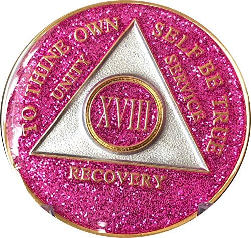 18 godina aa medaljon blitter ružičasta tri-ploča Chip xviii