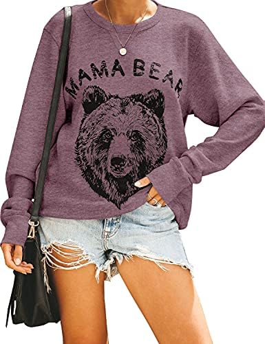 Cvjetajuća žele ženska slatka dugačka rukava labava mama medvjeda pulover pulover