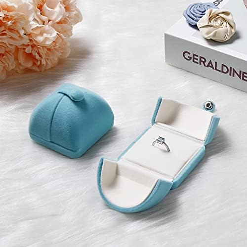 Kutija za prstenje s dvostrukim otvorenim dizajnom kutija za nakit s vjenčanim prstenom drangulija za pohranu poklon kutija za prijedlog