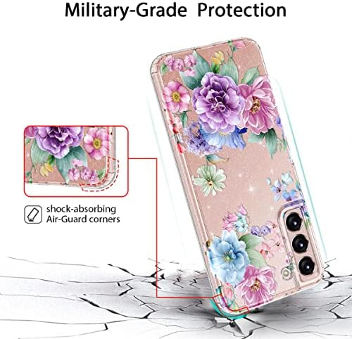 Lamcas za Samsung Galaxy S22 Plus/S22+ 5G futrola, kristalno čisto blistavi blistavi sjajni sjajni fleksibilni TPU Slim Fit Drop Zaštita