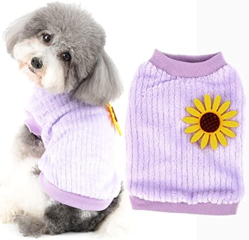 Ranphy mali pseći džemper runo odjeća za kućne ljubimce štene mačka outfit meka flanel prsluk pulover pulover duksevi zimska jesenska