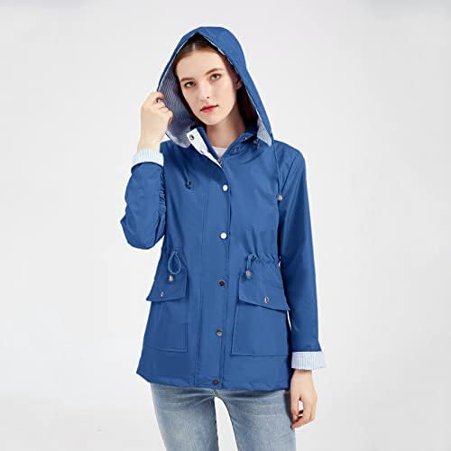 Kišne jakne za žene vodootporne jakne za sportsku odjeću s dugim rukavima s kapuljačama s kapuljačama s kabanicama s kapuljačom