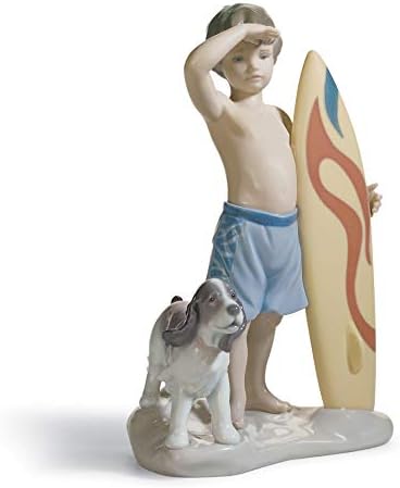 Lladró Surf's Up Boy Figurine. Porculanski surfanje.
