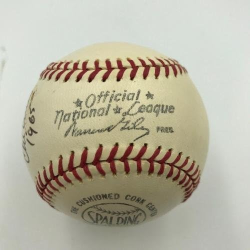 Zapanjujuća Ernie Bank 1965 igrajući dani potpisali Nacionalnu ligu bejzbol PSA DNK - Autografirani bejzbol