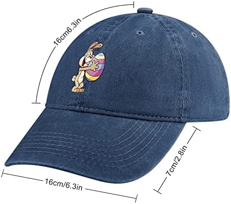 Uskršnji zeko drži veliko jaje Uniseks Traper šešir ležerna bejzbolska kapa Tatina kapa kamiondžija s podesivom