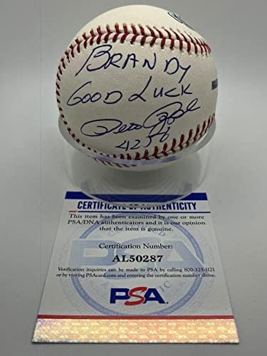 Pete Rose potpisao je autogram personaliziran za Brandy sreću bejzbol psa DNA - Autografirani bejzbols