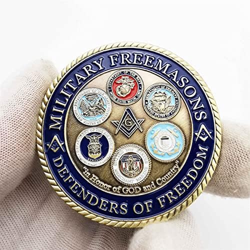 50 mm American Five Army Sloboy Mason Medalja za kolekcionarski novčić orao mornarice Komemorativni novčić Zeleni brončani zlatni novčić