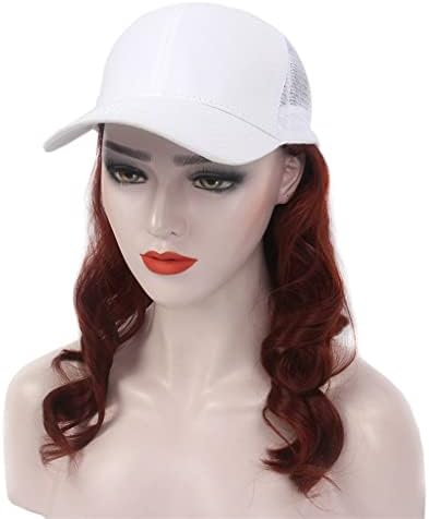 Modne ženske kape, šeširi za kosu, bijele bejzbolske kape, perike, duge kovrčave crvene Perike, Šeširi