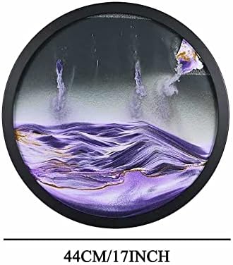 Cefrax kretanje pijeska umjetnost slika okruglo staklo 3d duboki morski pješčanik u pokretu zaslon tekući okvir pješčanog okvira kućni