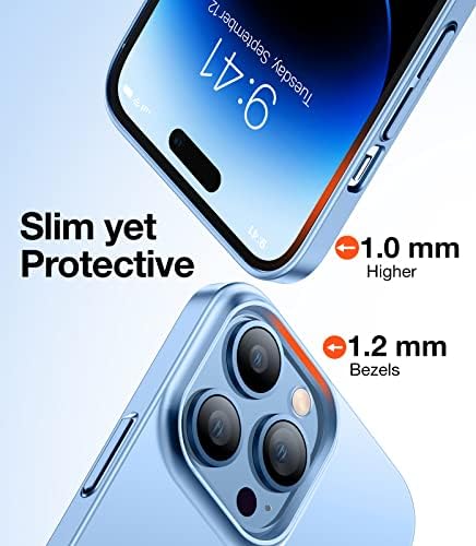 Torras Magnetic Slim prikladna za iPhone 13 Pro Max Case Blue, [Ulta Thin] [24W jaka magnetska] [Gole iPhone Grip] Kompatibilno s magsafe