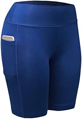 Andongnywell dame sportske kratke hlače visoki struk rastezanje ženskih joga hlača džepne gamaše vruće hlače