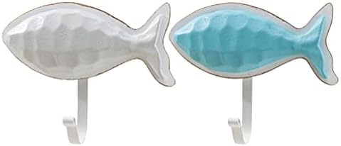 Garneck 2pcs nautičke zidne kuke ribe u obliku ručnika za ogrtač kaputa kuke vješalice za ključne kuke za nautičke obalne plaže morski