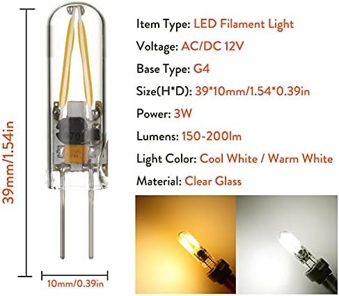Niskonaponska rasvjetna tijela od 20pcs od 20pcs od 2 do 12 do 4 LED žarulje sa žarnom niti sa staklenim poklopcem svijeća od 3 vata