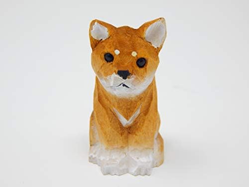 Selsela Dog Puppy Figurica - Minijatura 2 inča, drvena, rezbarenje, ručno izrađen, dekor doma, male životinje, kućni pseći pas