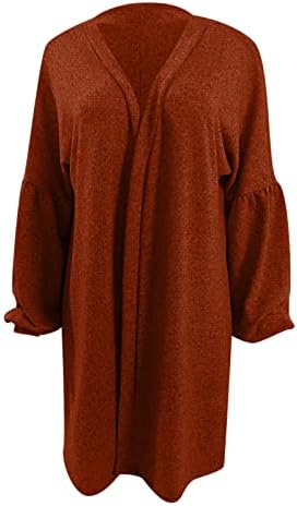 Kardigan za žene plus veličine solidne boje bluza modni dugi rukavi labavi casual prednji kaput s otvorenim košuljama