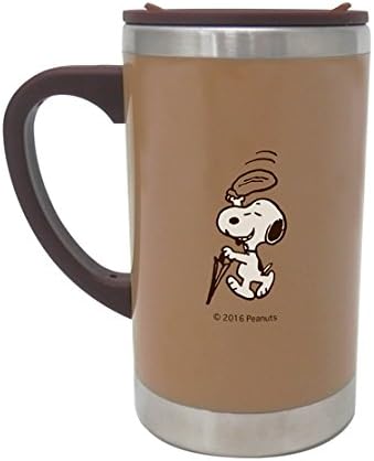 Snoopy vitka šalica od nehrđajućeg čelika, kikiriki termo šalica, 10.1 fl oz, mocha
