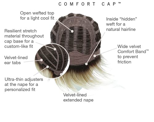 Teksturirana slojevita perika za kratku kosu od Mid-a, srednja kapa, tamno smeđa