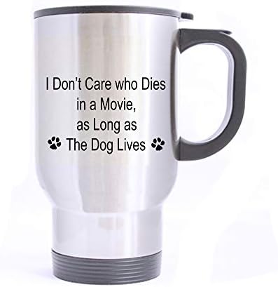 Artsbaba putnička šalica nije me briga tko umire u filmu sve dok pas živi šalica od nehrđajućeg čelika s ručicom toplim rukama Putujte