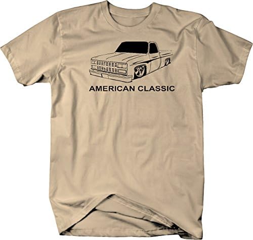 Podebljani otisci američki mišićni automobil c10 flotida 1973-87 majica s kvadratnim kamionima za tijelo
