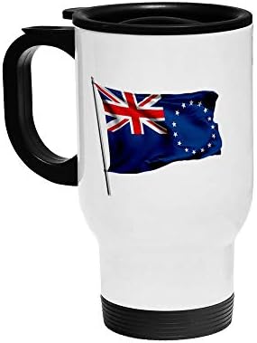 ExpressItbest 16oz izolirana šalica za putničku kavu - zastava otoka Cook - Mnoge mogućnosti