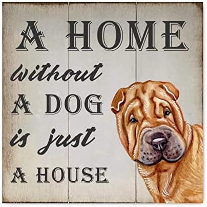 Evans1nizam Kuća bez psa samo je kućni drveni znak labrador retriever pas zid pse psi štenad zidni dekor sažetak slike viseći znak