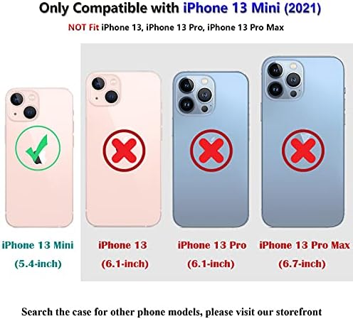 RXKEJI Clear Case kompatibilno s iPhoneom 13 mini futrola s cvijećem, za djevojčice, žene otporne na šok, cvjetni dizajn, futrola za