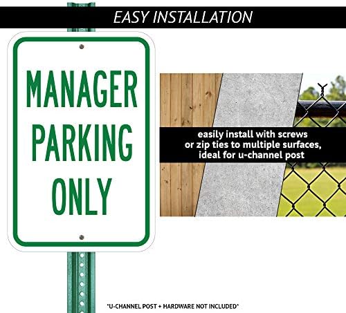Dvojezično rezervirani parking natpis Posjetitelj parking estacionamiento para posjet | 12 x 18 teškim aluminijskim parkiranjem na