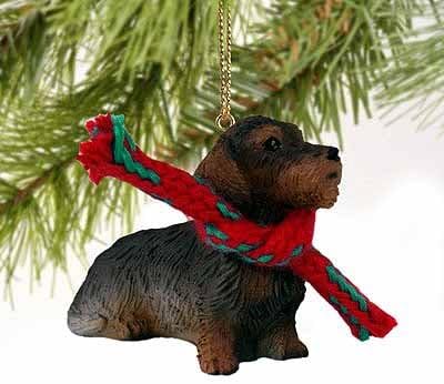 Koncepti razgovora žice kose jazavca sićušna minijatura jedan božićni ukras crveni - divan!
