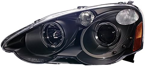 Prednja svjetla projektora u crnoj boji s LED aureolom za aureolu - uključuje zamjenjivo Prednje svjetlo na strani vozača s lijeve