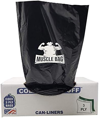 Torba za mišiće - 55 galona 1,5mil vrećice za smeće, pojedinačno presavijene, 50 po kućištu, perforirani vrh za jednostavno dodjelu,