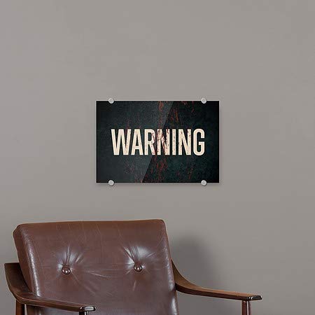 CGSIGNLAB | Premium akrilni znak Upozorenje -Ghost stare hrđe 18 x12