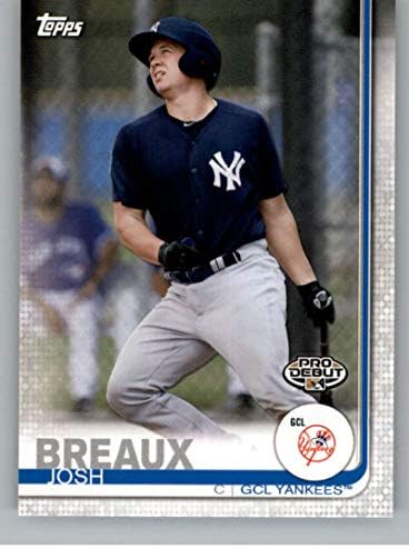 2019. Topps Pro Debi Baseball 79 Josh Breaux Gcl Yankees Službena trgovačka karta Minor Lige MILB