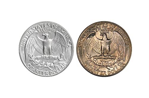1963. D & 1978 D Washington Quarter 25c Rare 2 Coin Set Brilliant Necirculirani album Bu Gem Superb 90% Silver Detail Bank