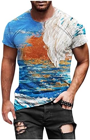 Muška košulja s kratkim rukavima mišića fitness 3d tiskana personalizirana modna dukvica modna majica majica
