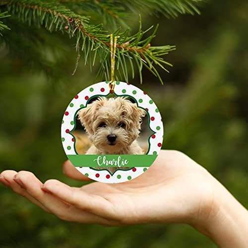 Drvo božićno okruglo ukrašavanje suvenir Zanimljivo viseće životinje božićni drveni ukras visi teal kuglice
