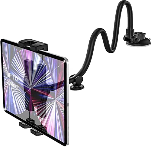 Woleyi držač tableta za vjetrobransko staklo za nadzornu ploču [Gooseseck Long Arm] usisni čaša za iPad držač za automobil, montiranje