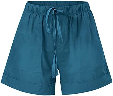 lcepcy žene plus size casual kratke hlače obični elastični struk džepovi za izvlačenje ljetne plaže lagane kratke hlače hlače