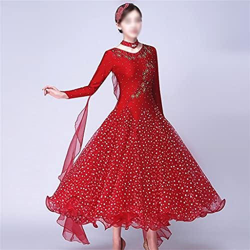 Zyzmh standardna plesna haljina za plesnu haljinu obrub bečki valcer haljina balska haljina waltz plesna nosač plesne kostime