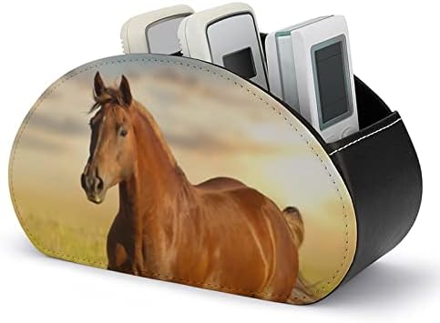 Trčanje konja kože daljinski upravljač s 5 odjeljaka Office Storage Box Desktop Ladica