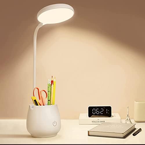 IIOSUYUI stolna svjetiljka za kućni ured, LED radno svjetlo za bežični punjač s USB priključkom za punjenje, 3 načina rada stolna svjetiljka