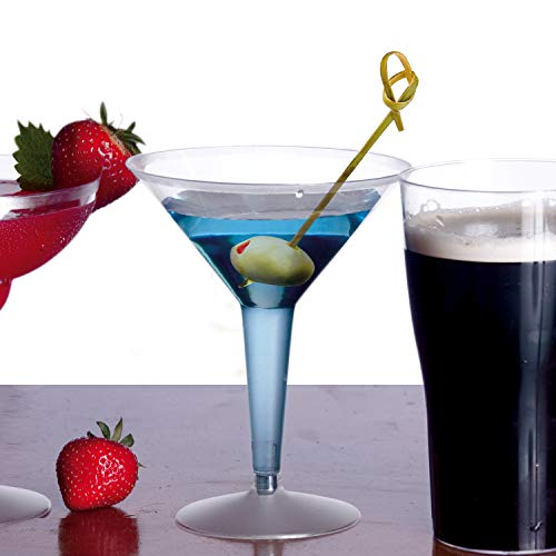 2-dijelna čaša za Martini od tvrde plastike, kapaciteta 8 unci, prozirna, za martini, predjela, pire krumpir, umake od povrća, šank