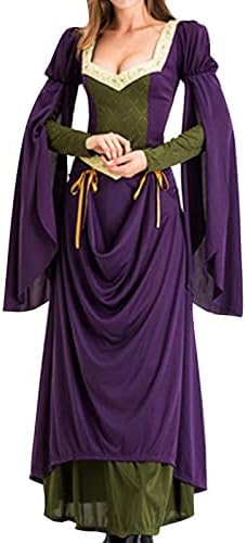 Renesansne haljine za žene srednjovjekovne kostime irske davno preko baršunastih vještica cosplay retro haljina Halloween