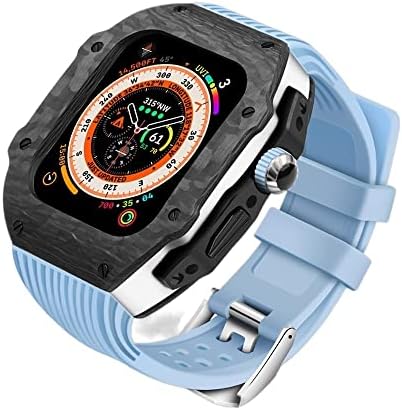 Bholsa futrola za ugljična vlakna za Apple Watch Ultra 49 mm luksuzni komplet za modifikaciju za IWATH 8 7 6 5 4 SE 45 mm 44 mm fluorin