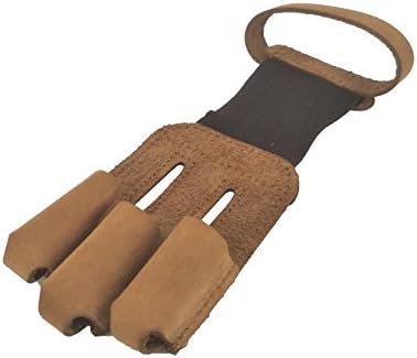 streličarstvo lovački zakrivljeni luk od prave kože goveda zaštitna rukavica za streličarstvo s tri prsta Vintage Zaštita za lov na