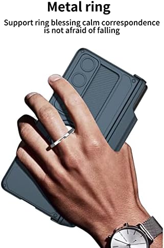 Slučaj Yagelang za Samsung Galaxy Z Fold 4, ugrađeni držač olovke, magnetska zaštita od šarki tvrdo PC kliznu kameru objektiv puna