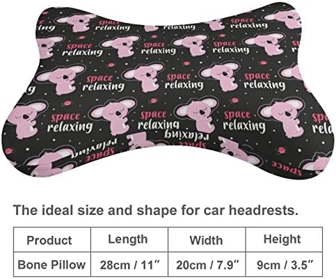 Slatki otisak s prostorom Koala jastuk automobila za vrat od 2 jastuka za auto glavu u obliku kostiju Jastuci za glavu za glavu za