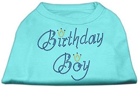 12-inčna majica s printom rođendan i rhinestones za kućne ljubimce, Srednja, siva
