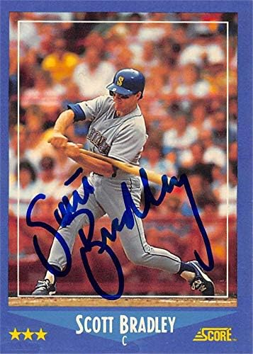 Skladište autografa 623015 Scott Bradley Autographd Baseball Card - Seattle Mariners 1988 SCORT - br.151